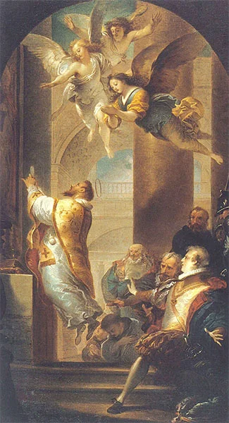 Estasi durante la celebrazione eucaristica